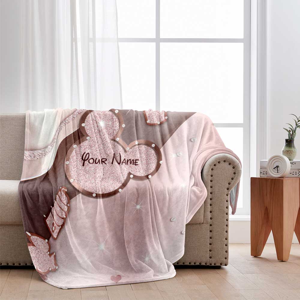 Personalized Mouse Blanket Custom Name Gift for Kids Blanket GradoCreations