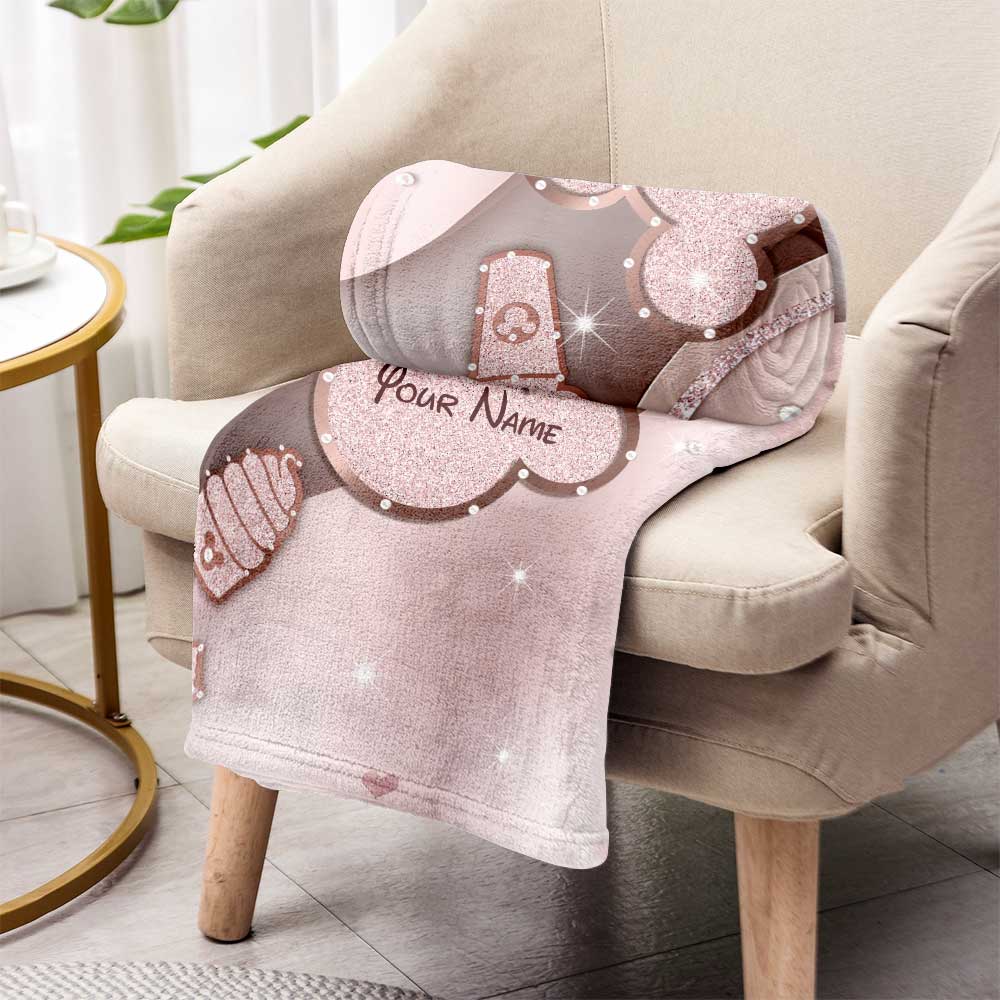 Personalized Mouse Blanket Custom Name Gift for Kids Blanket GradoCreations