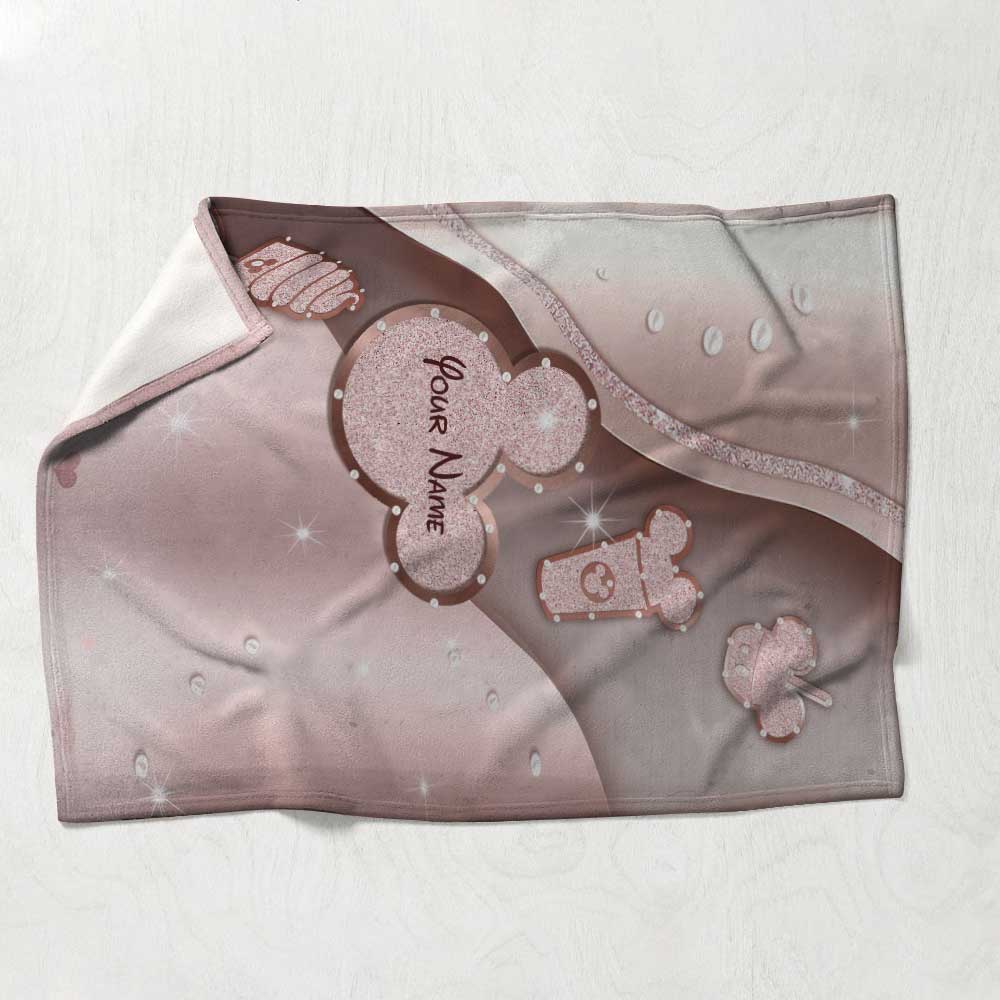 Personalized Mouse Blanket Custom Name Gift for Kids Blanket GradoCreations