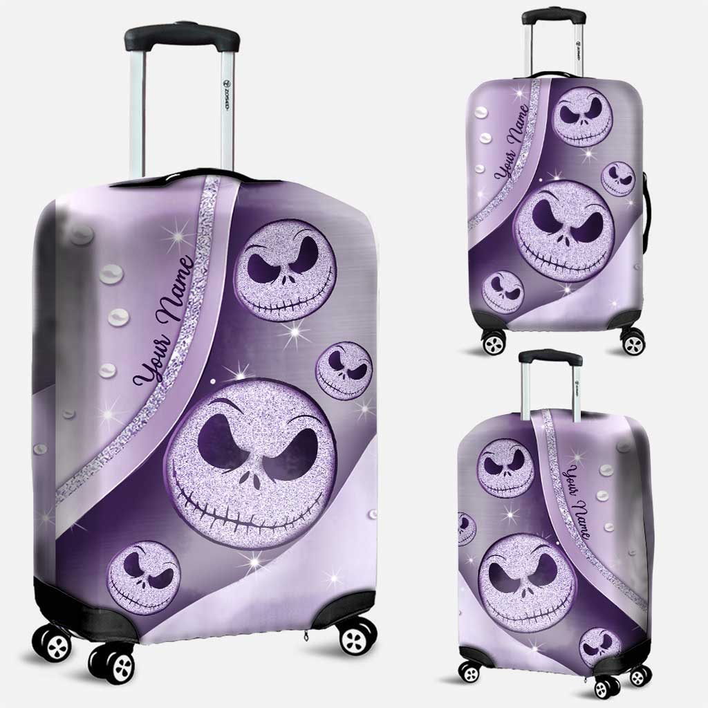 Personalized Nightmare Luggage Cover Custom Name Travel Accessory Luggage Cover GradoCreations