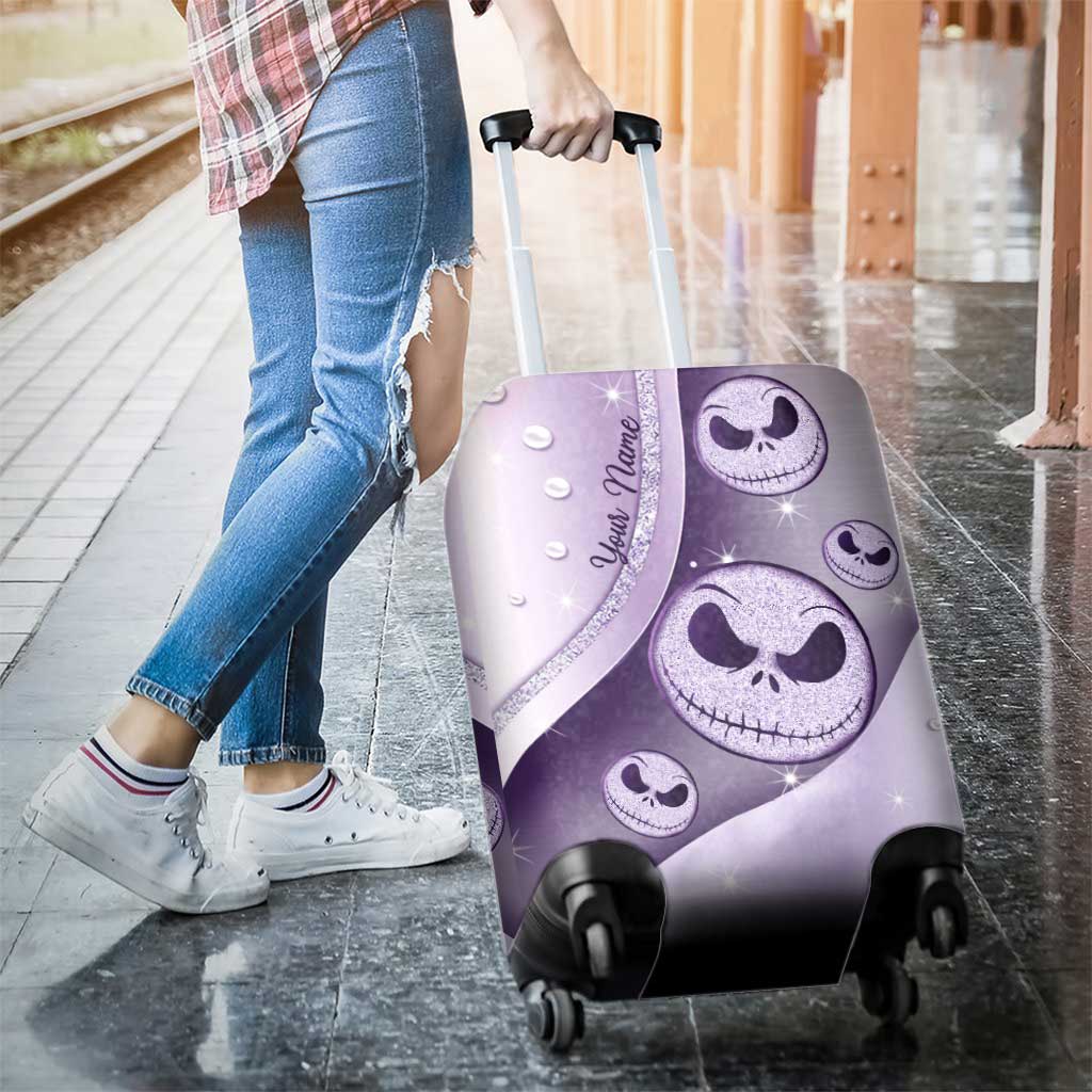 Personalized Nightmare Luggage Cover Custom Name Travel Accessory Luggage Cover GradoCreations