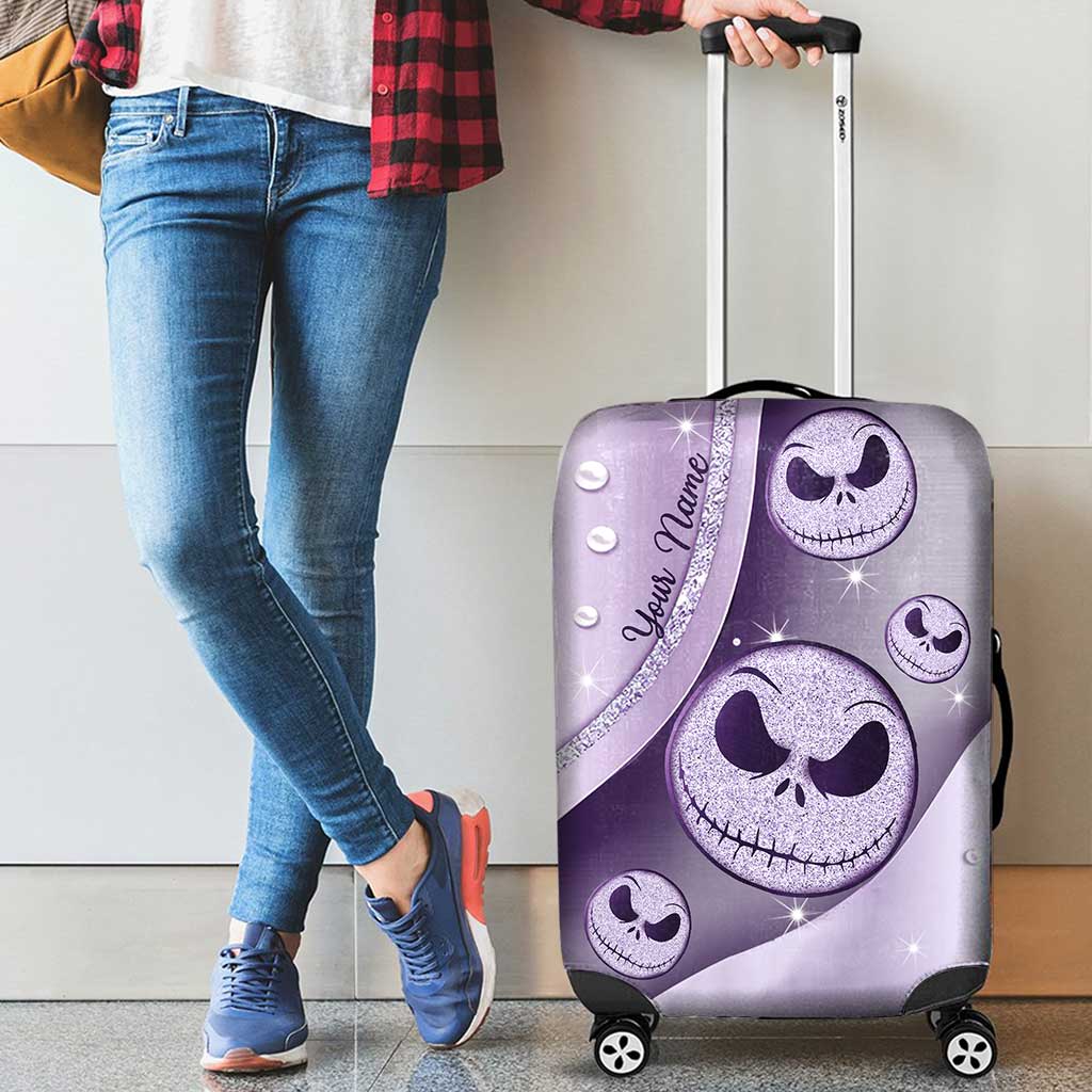 Personalized Nightmare Luggage Cover Custom Name Travel Accessory Luggage Cover GradoCreations