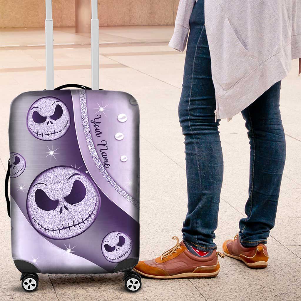 Personalized Nightmare Luggage Cover Custom Name Travel Accessory Luggage Cover GradoCreations