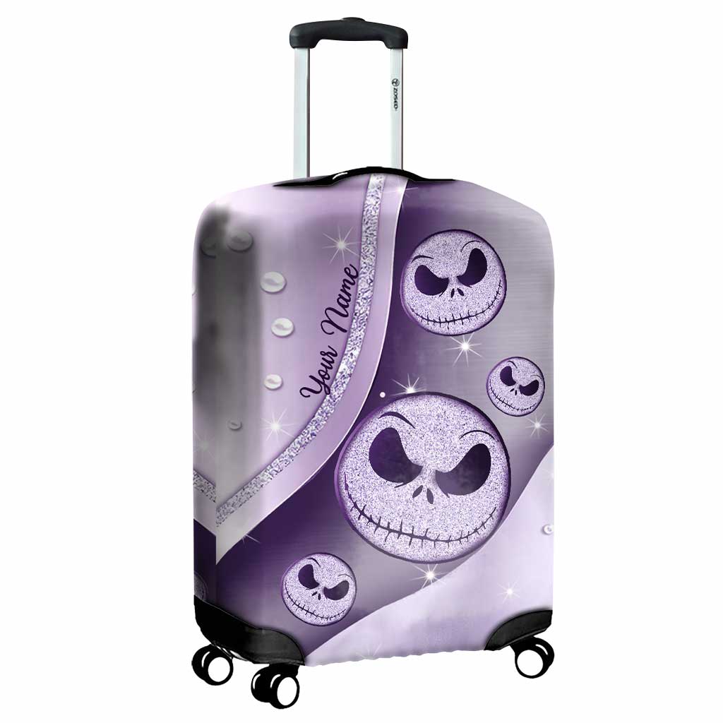 Personalized Nightmare Luggage Cover Custom Name Travel Accessory Luggage Cover GradoCreations