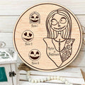 Personalized Mother's Day Round Wood Sign with 3D Pattern Print for Mom Round Wood Sign GradoCreations