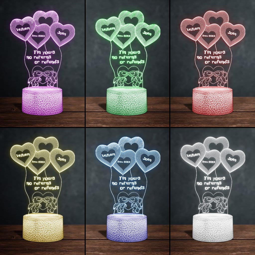 Personalized Ohana Shaped Plaque Light Base Custom Couple Gift Shaped Plaque Light Base GradoCreations