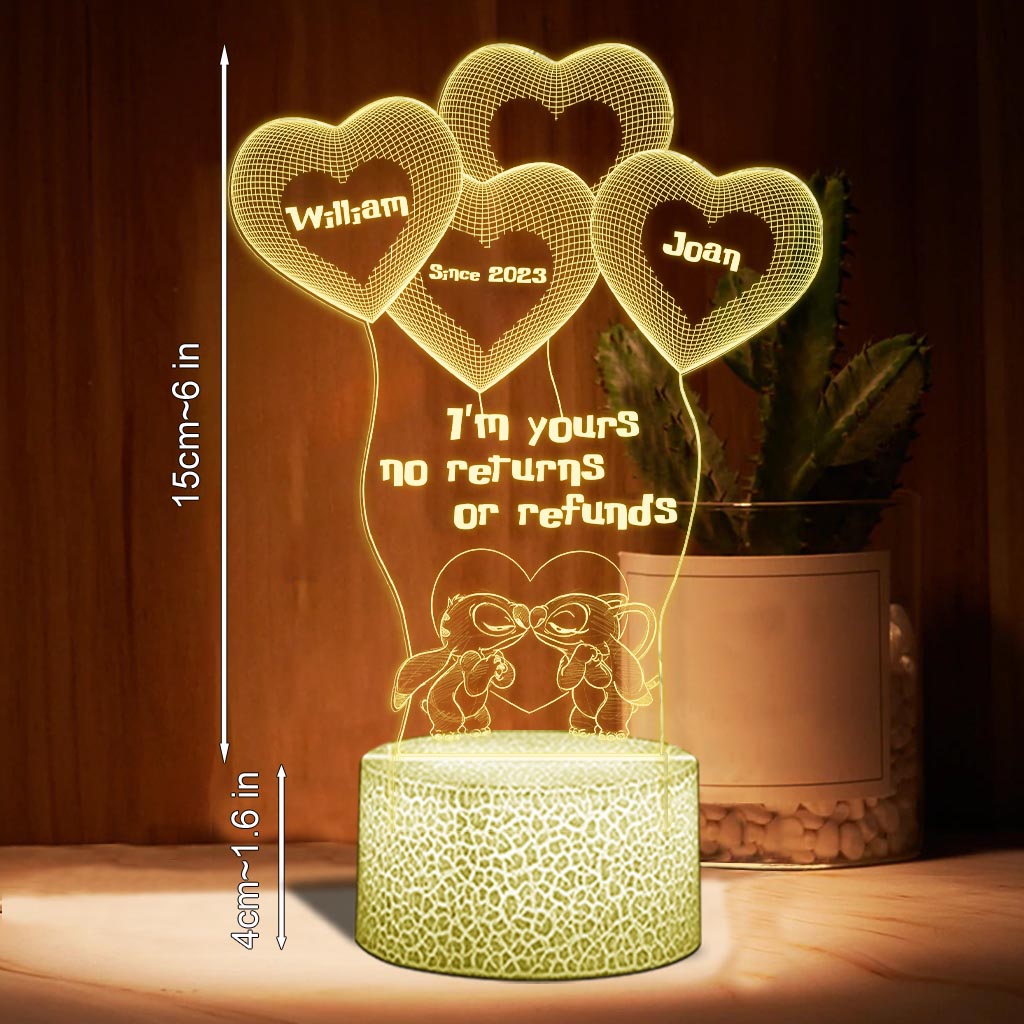 Personalized Ohana Shaped Plaque Light Base Custom Couple Gift Shaped Plaque Light Base GradoCreations