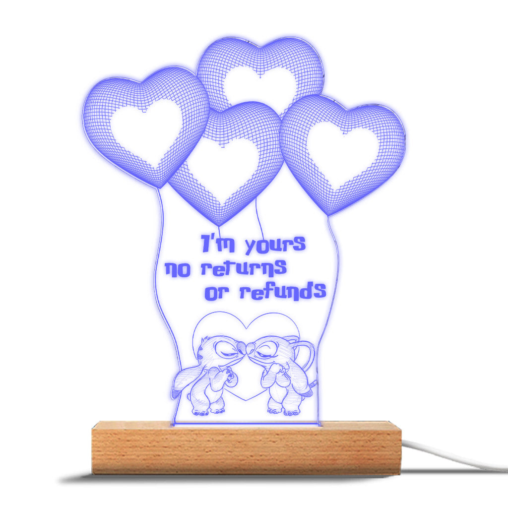Personalized Ohana Shaped Plaque Light Base Custom Couple Gift Shaped Plaque Light Base GradoCreations