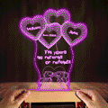 Personalized Ohana Shaped Plaque Light Base Custom Couple Gift Shaped Plaque Light Base GradoCreations