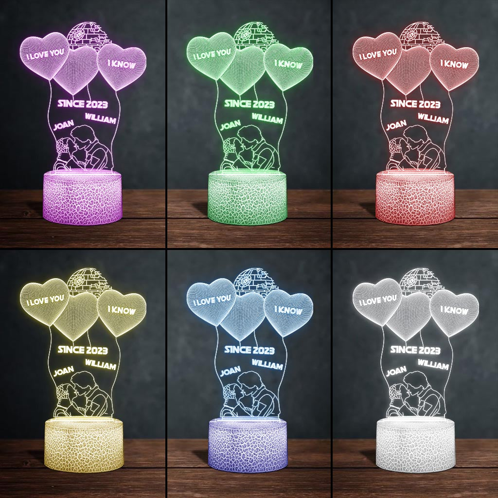 Personalized Acrylic Couple Plaque Light Base Gift for Anniversary Shaped Plaque Light Base GradoCreations