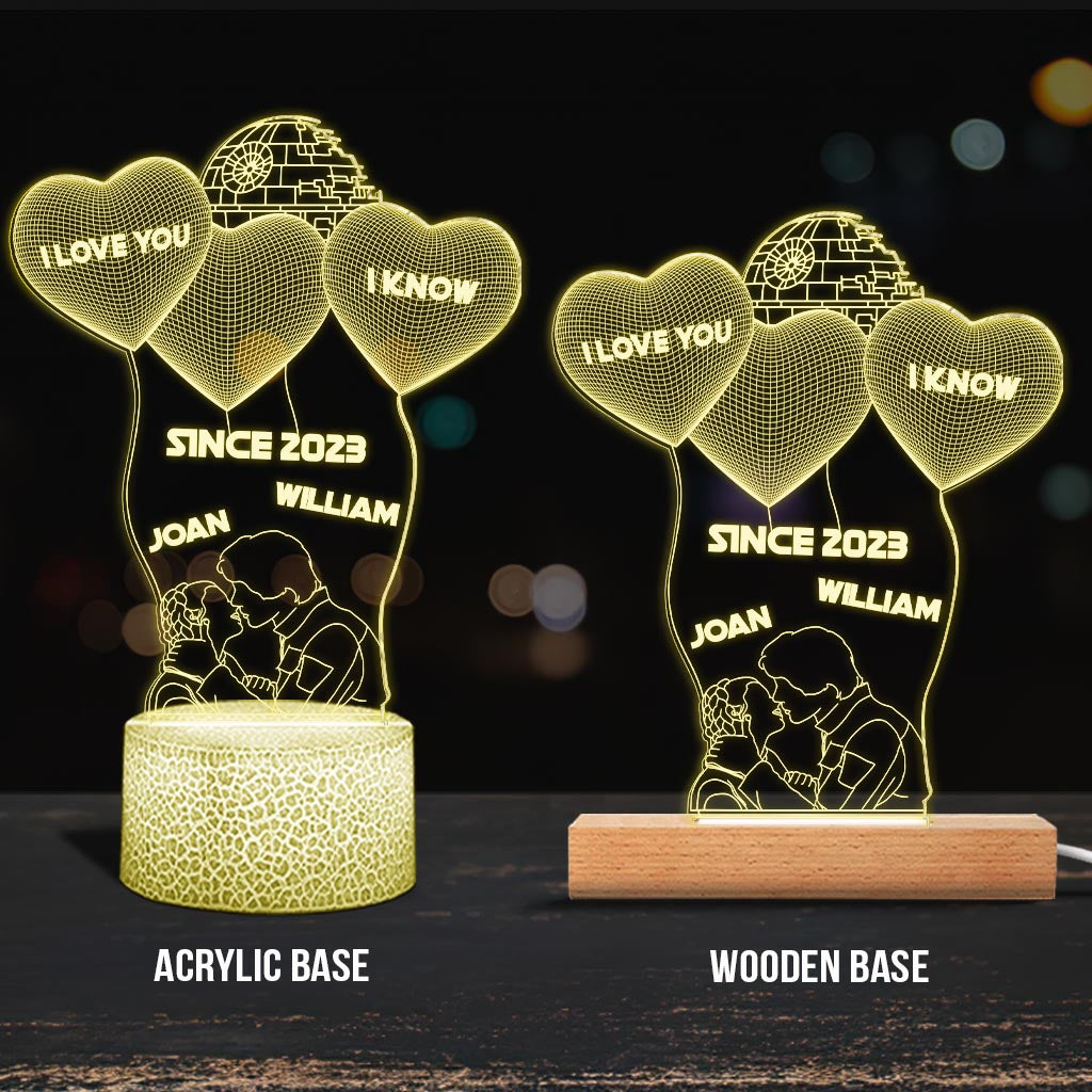 Personalized Acrylic Couple Plaque Light Base Gift for Anniversary Shaped Plaque Light Base GradoCreations
