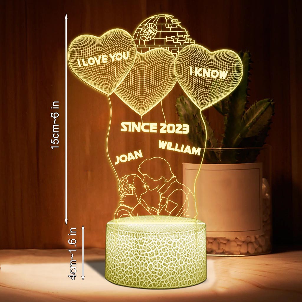 Personalized Acrylic Couple Plaque Light Base Gift for Anniversary Shaped Plaque Light Base GradoCreations
