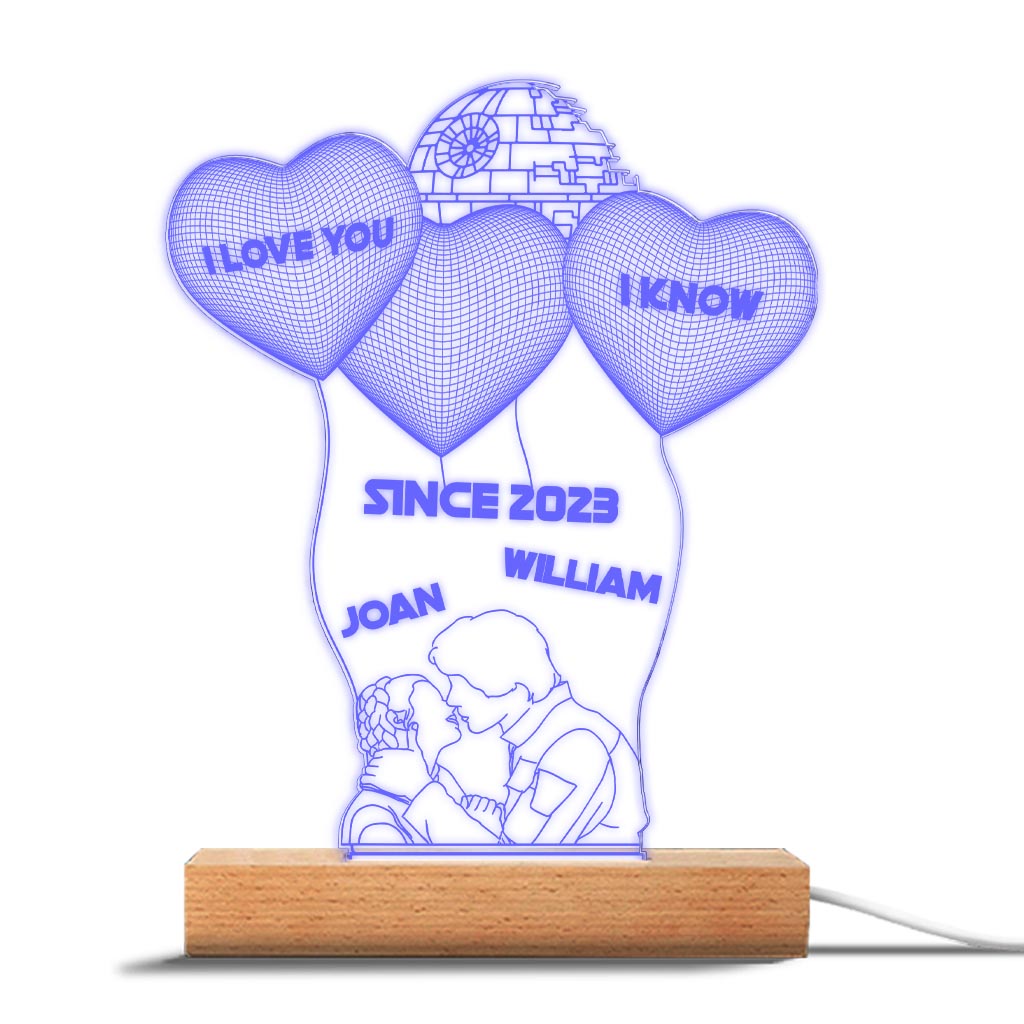 Personalized Acrylic Couple Plaque Light Base Gift for Anniversary Shaped Plaque Light Base GradoCreations