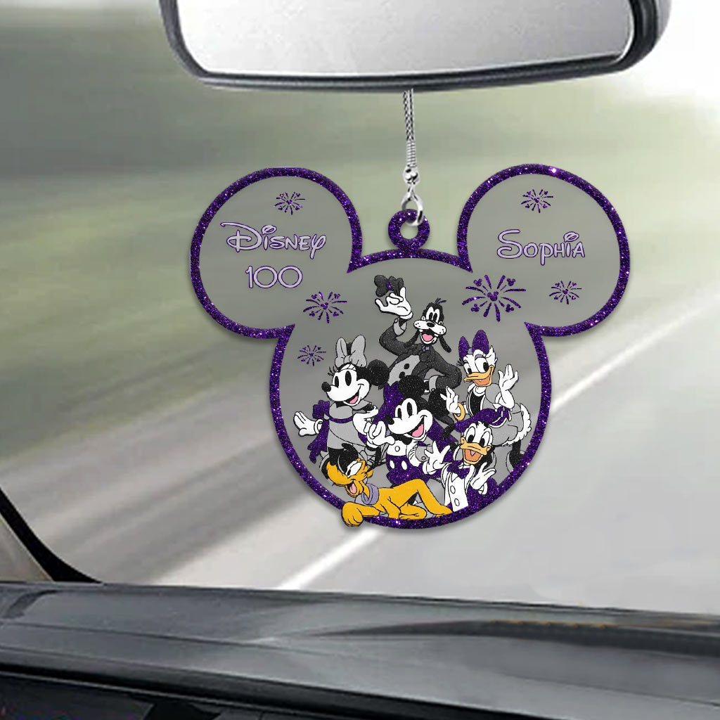 Personalized Disney 100 Car Ornament Custom Name Gift Car Ornament GradoCreations