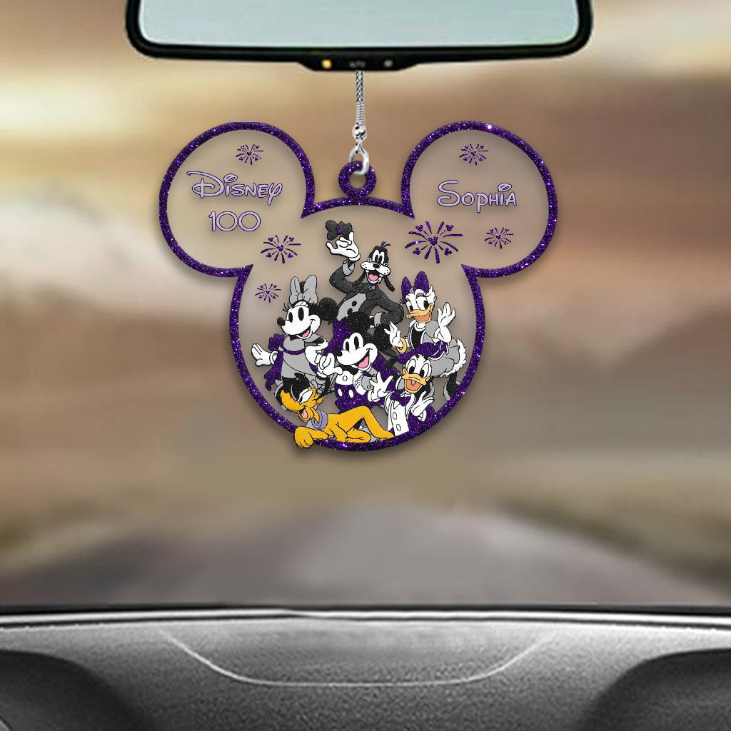 Personalized Disney 100 Car Ornament Custom Name Gift Car Ornament GradoCreations