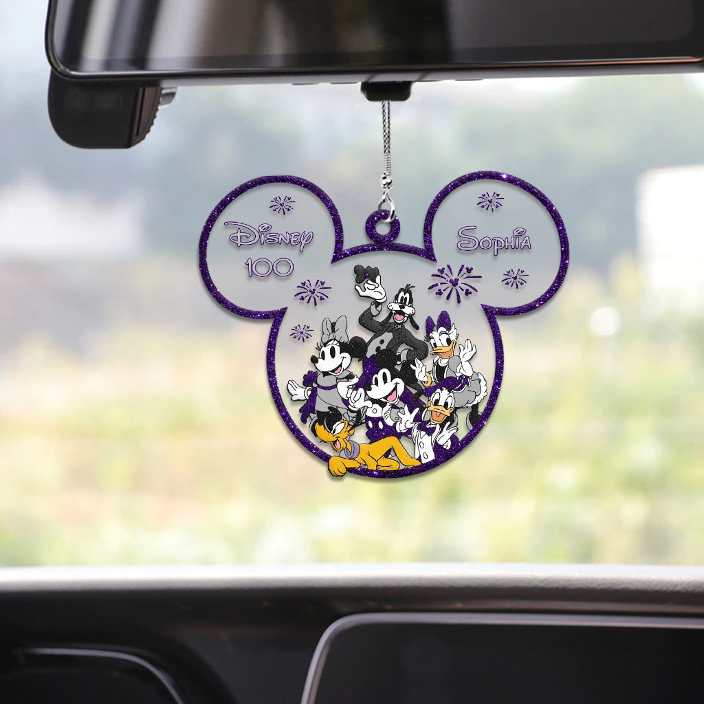 Personalized Disney 100 Car Ornament Custom Name Gift Car Ornament GradoCreations