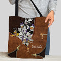 Personalized Leather Tote Bag Custom Name Gift for Her Tote Bag GradoCreations
