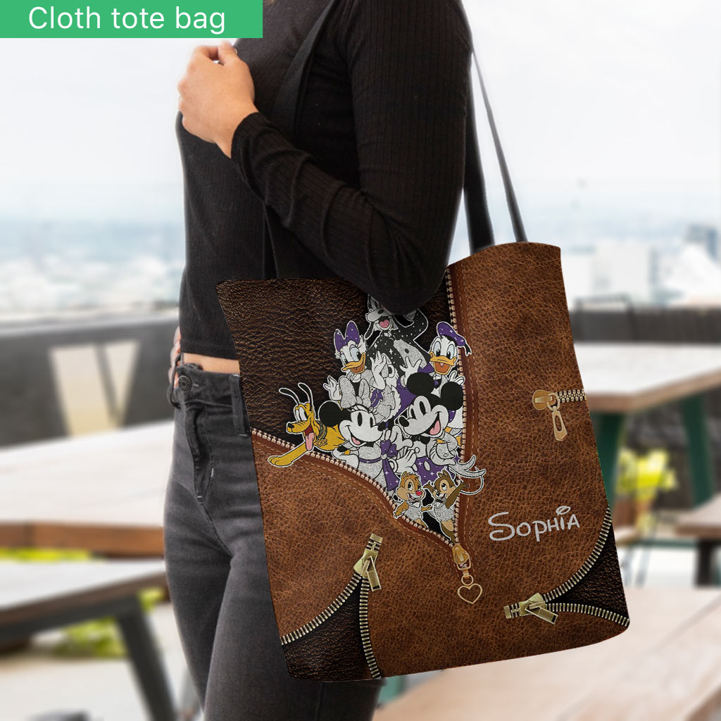 Personalized Leather Tote Bag Custom Name Gift for Her Tote Bag GradoCreations