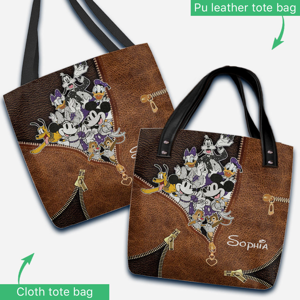 Personalized Leather Tote Bag Custom Name Gift for Her Tote Bag GradoCreations