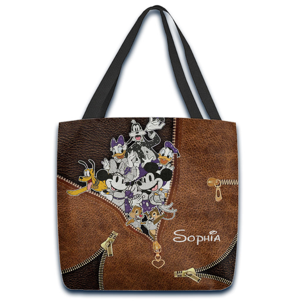 Personalized Leather Tote Bag Custom Name Gift for Her Tote Bag GradoCreations