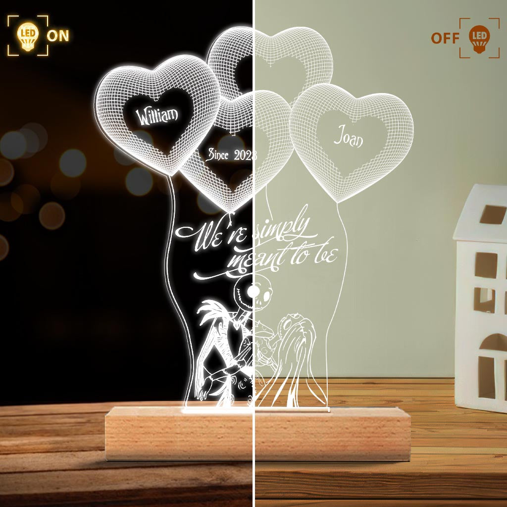 Personalized Couple Acrylic Plaque Light Base Heart Design Gift Shaped Plaque Light Base GradoCreations