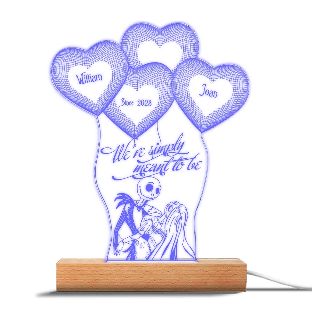 Personalized Couple Acrylic Plaque Light Base Heart Design Gift Shaped Plaque Light Base GradoCreations