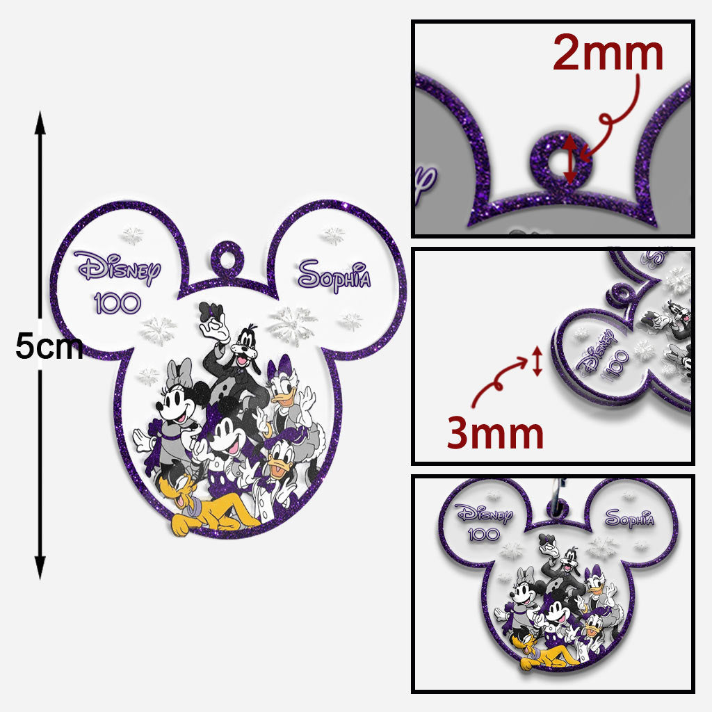 Personalized Disney 100 Keychain Custom Name Gift for Kids Keychain GradoCreations