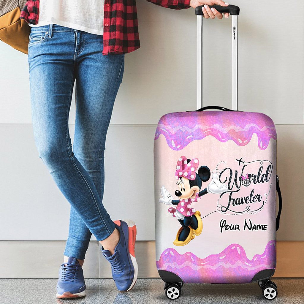 Personalized Luggage Cover with Minnie Mouse Design for Travelers Luggage Cover GradoCreations
