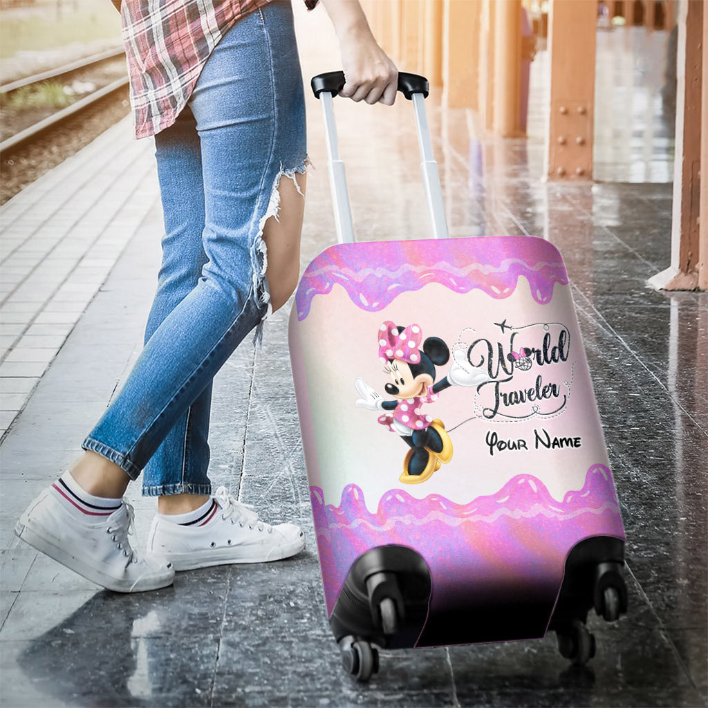 Personalized Luggage Cover with Minnie Mouse Design for Travelers Luggage Cover GradoCreations