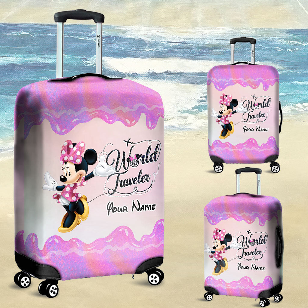 Personalized Luggage Cover with Minnie Mouse Design for Travelers Luggage Cover GradoCreations