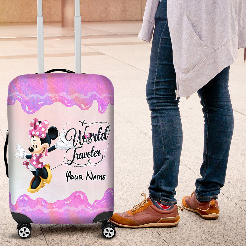 Personalized Luggage Cover with Minnie Mouse Design for Travelers Luggage Cover GradoCreations