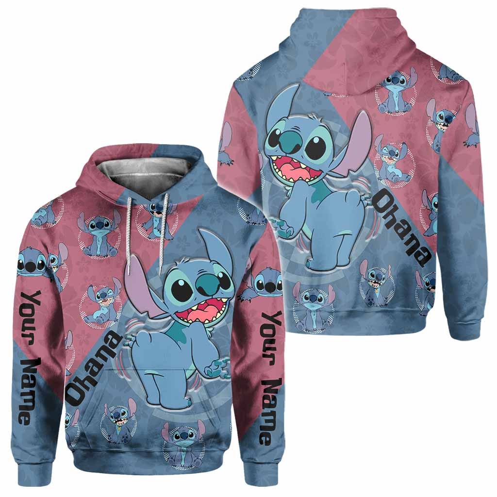 Personalized Ohana Hoodie Custom Name All-Over Print Gift All Over Shirt GradoCreations