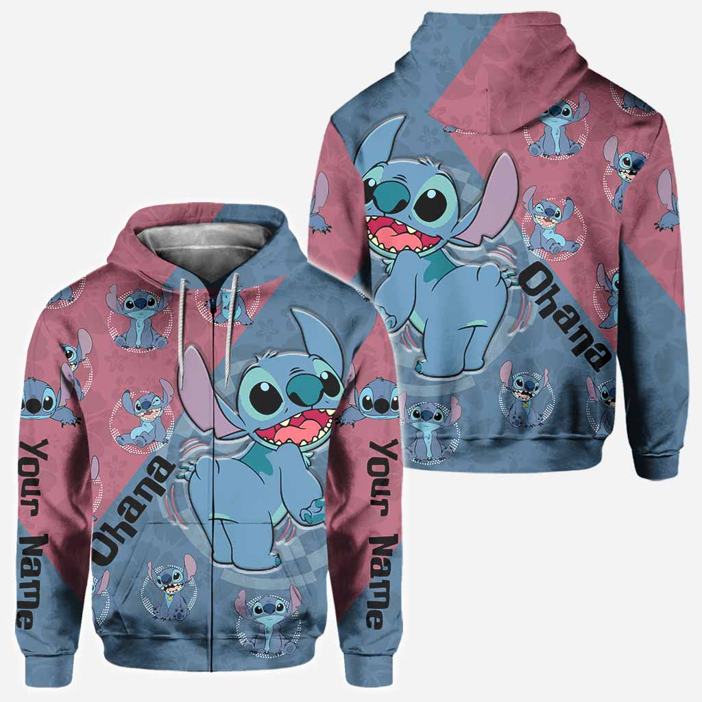 Personalized Ohana Hoodie Custom Name All-Over Print Gift All Over Shirt GradoCreations