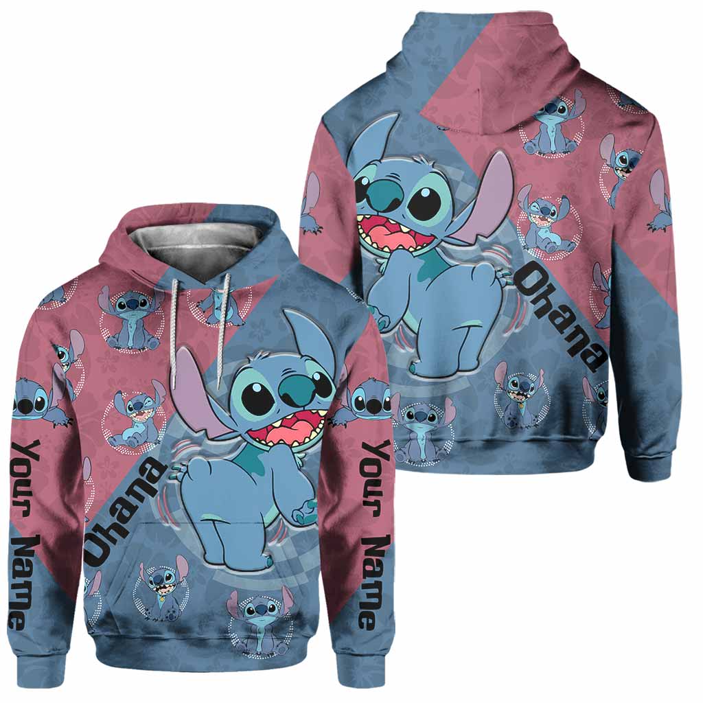 Personalized Ohana Hoodie Custom Name All-Over Print Gift All Over Shirt GradoCreations