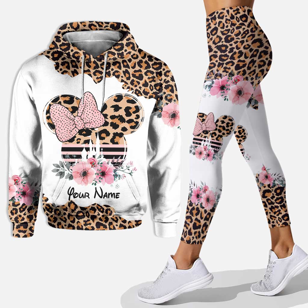 Personalized Leopard Mouse Ears Hoodie & Leggings Gift for Mom Hoodie & Leggings GradoCreations