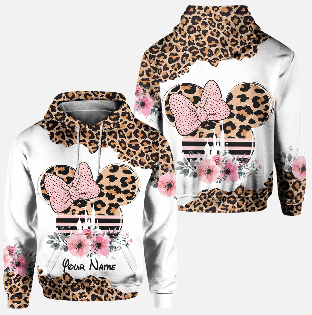 Personalized Leopard Mouse Ears Hoodie & Leggings Gift for Mom Hoodie & Leggings GradoCreations