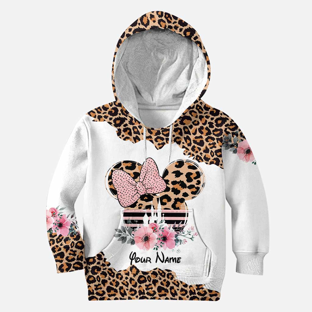 Personalized Leopard Mouse Ears Hoodie & Leggings Gift for Mom Hoodie & Leggings GradoCreations