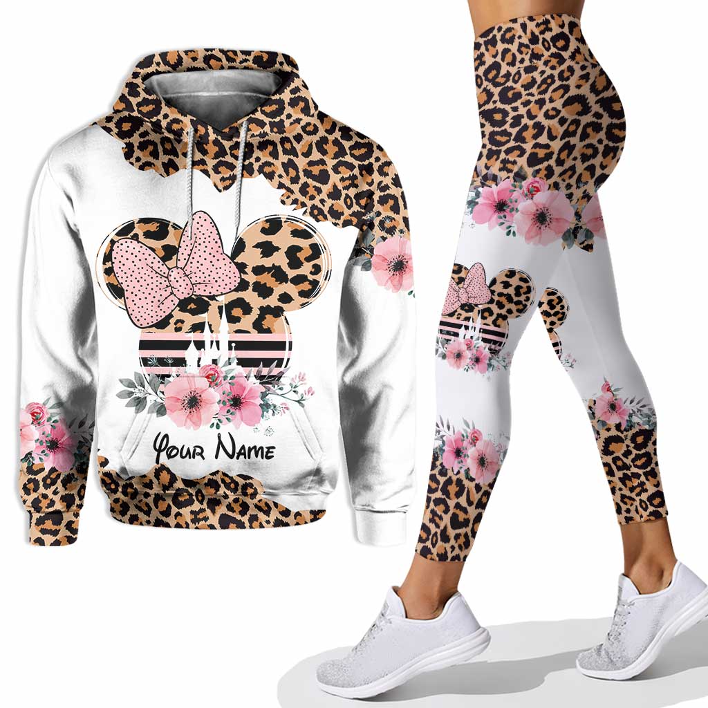 Personalized Leopard Mouse Ears Hoodie & Leggings Gift for Mom Hoodie & Leggings GradoCreations
