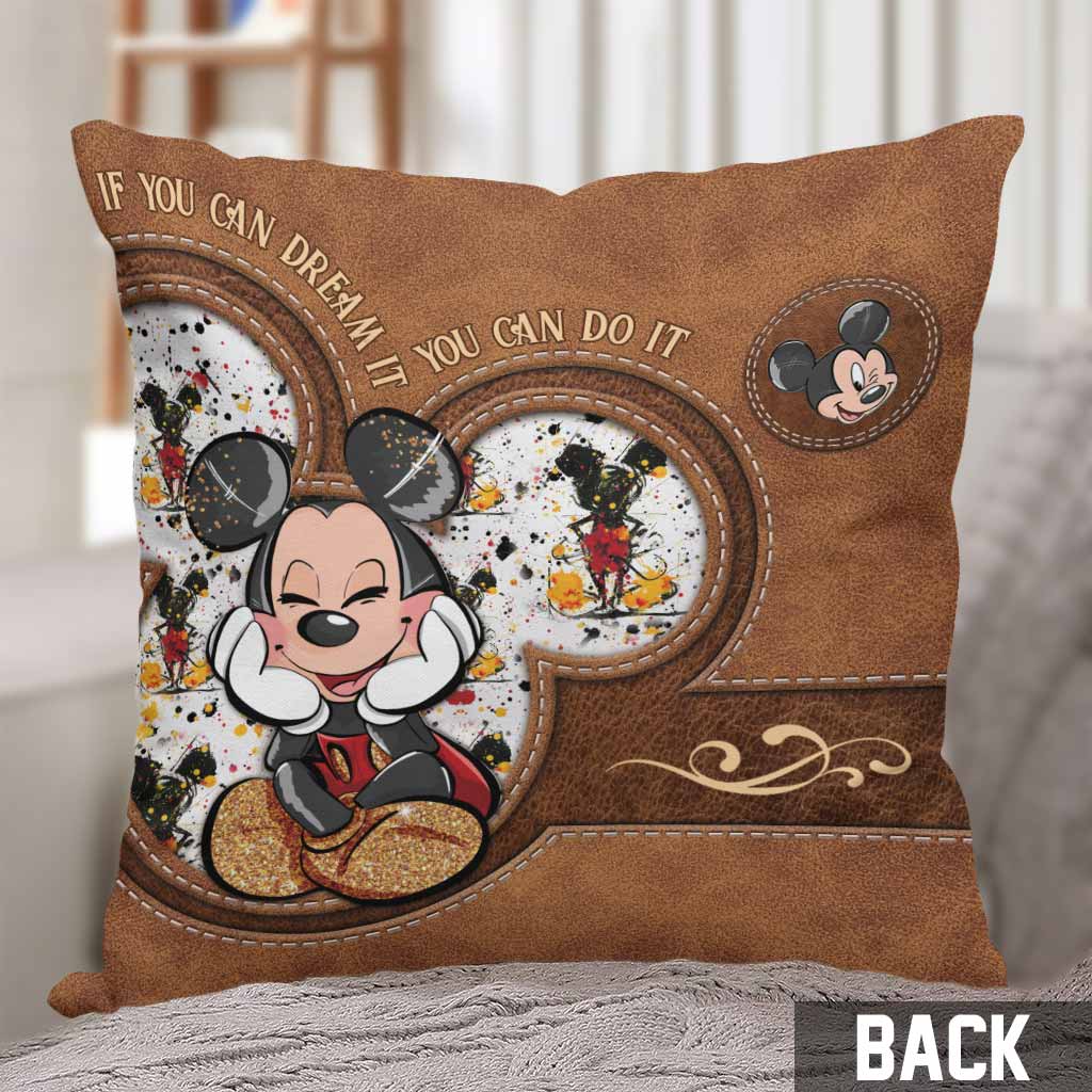 Personalized Mickey Mouse Throw Pillow Custom Name Gift Idea Throw Pillow GradoCreations