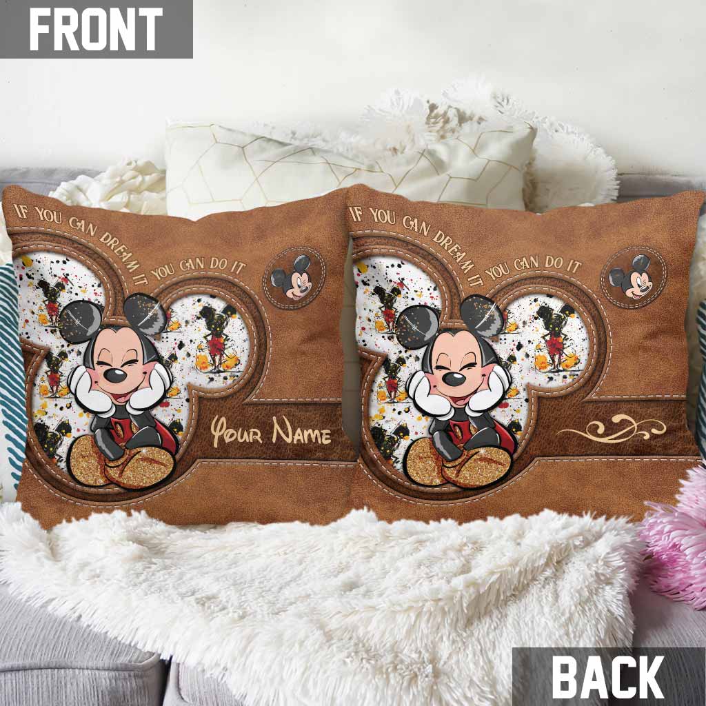 Personalized Mickey Mouse Throw Pillow Custom Name Gift Idea Throw Pillow GradoCreations