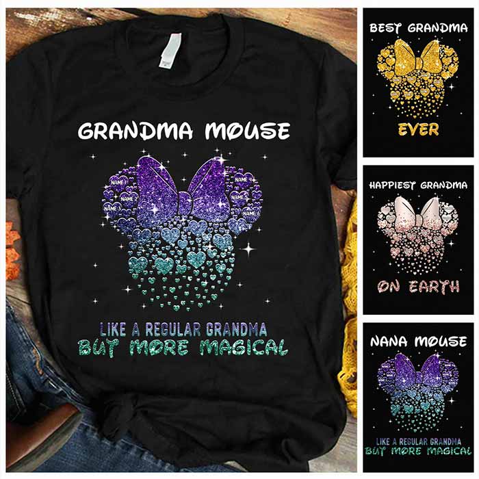 Personalized Grandma Mouse T-Shirt Hoodie Gift for Mother's Day T-shirt & Hoodie GradoCreations