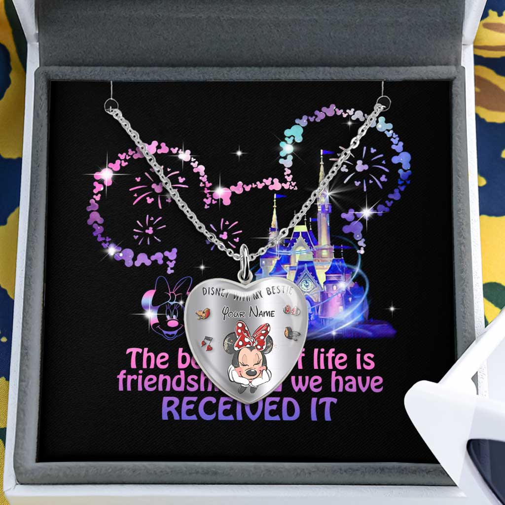 Personalized Heart Pendant Necklace with Custom Name Gift for Bestie Heart Pendant Necklace GradoCreations