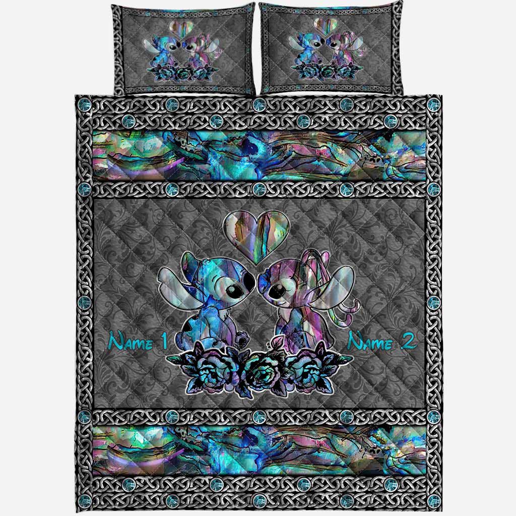 Personalized Ohana Quilt Set Custom Names Unique Gift for Couples Quilt Set GradoCreations