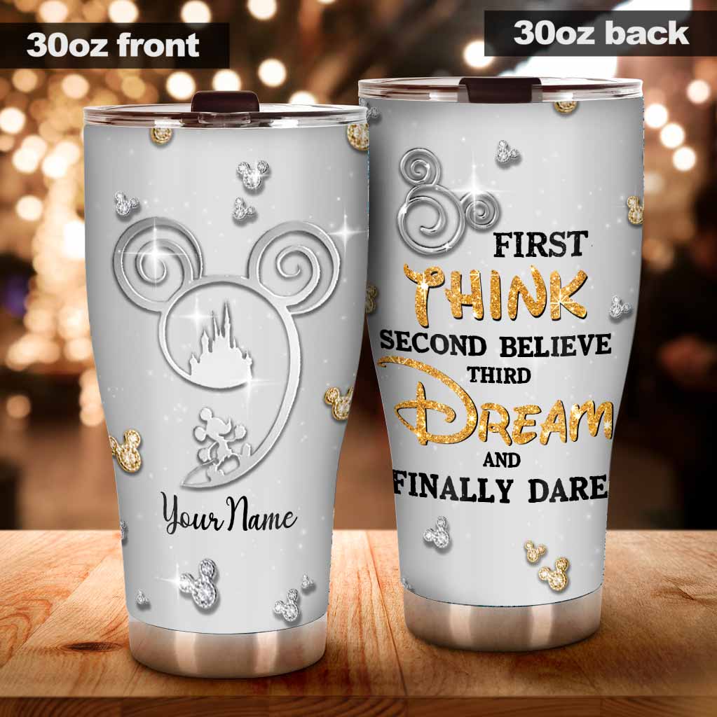 Personalized 20oz Tumbler Custom Name Dream Quote Gift for Graduation Tumbler GradoCreations