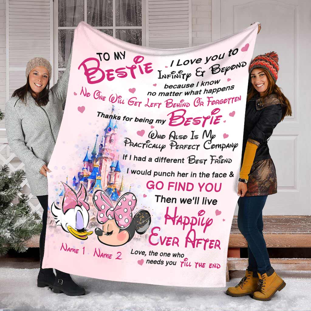 Personalized Blanket for Best Friend Custom Name Gift Blanket GradoCreations