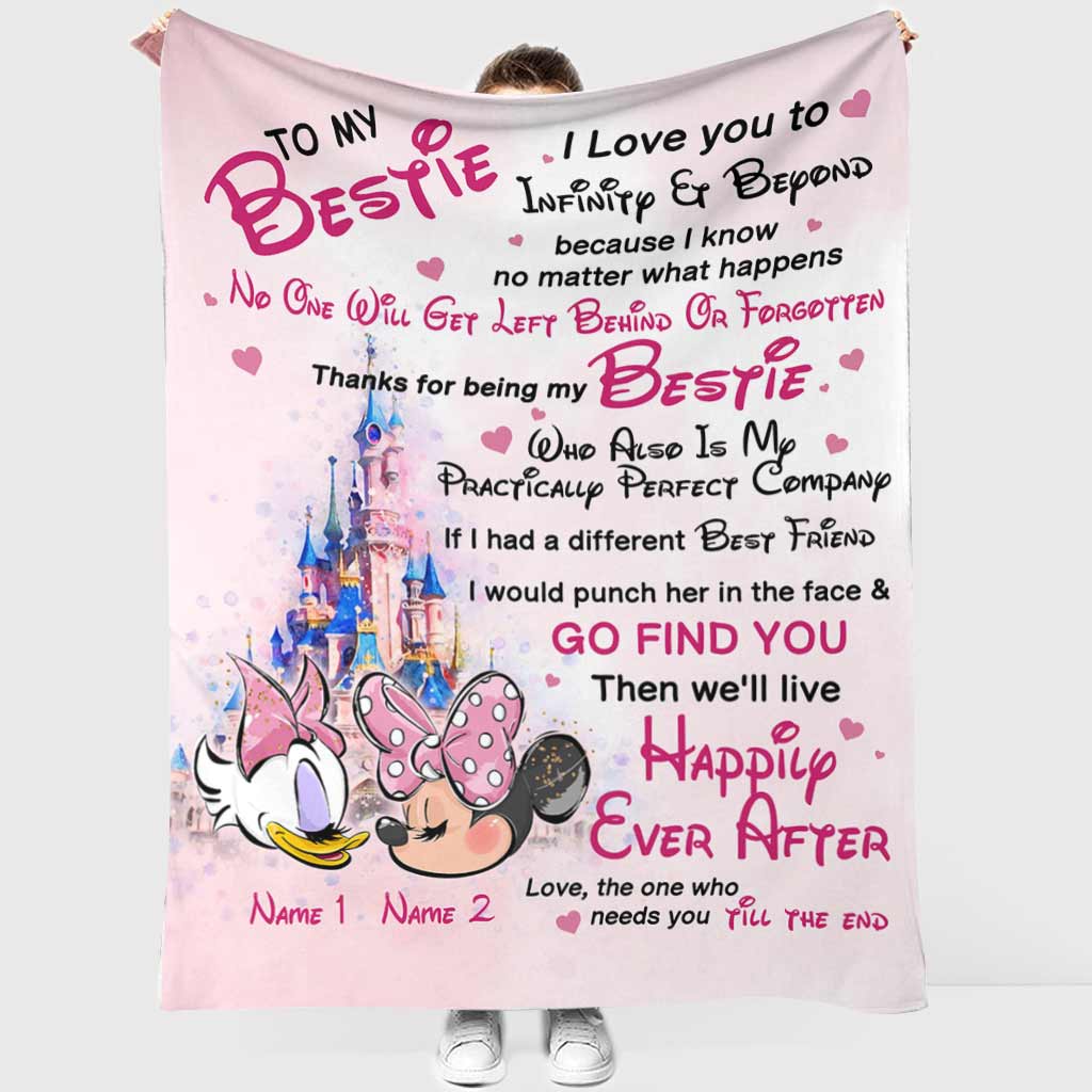 Personalized Blanket for Best Friend Custom Name Gift Blanket GradoCreations