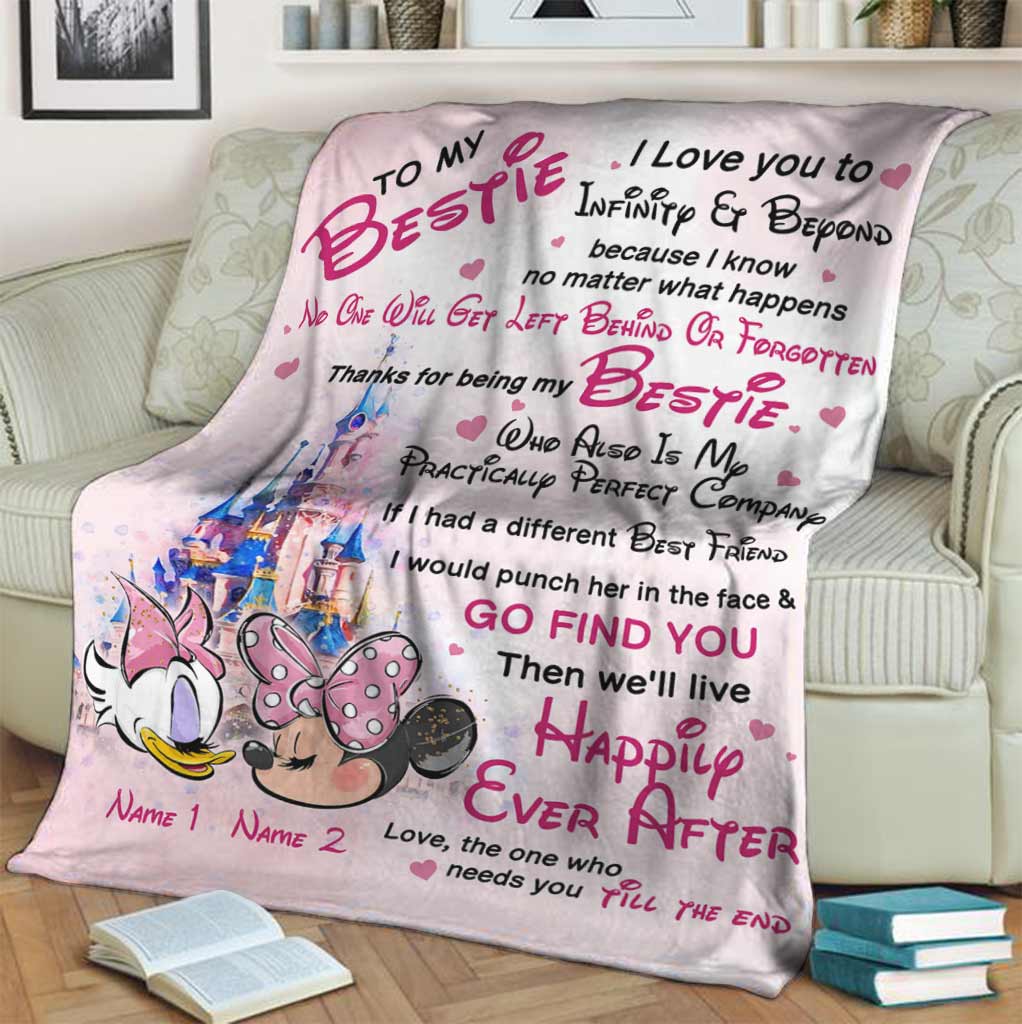 Personalized Blanket for Best Friend Custom Name Gift Blanket GradoCreations