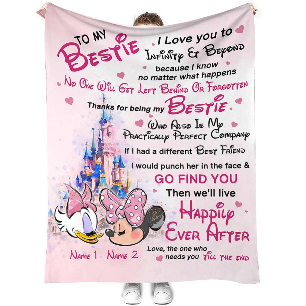 Personalized Blanket for Best Friend Custom Name Gift Blanket GradoCreations