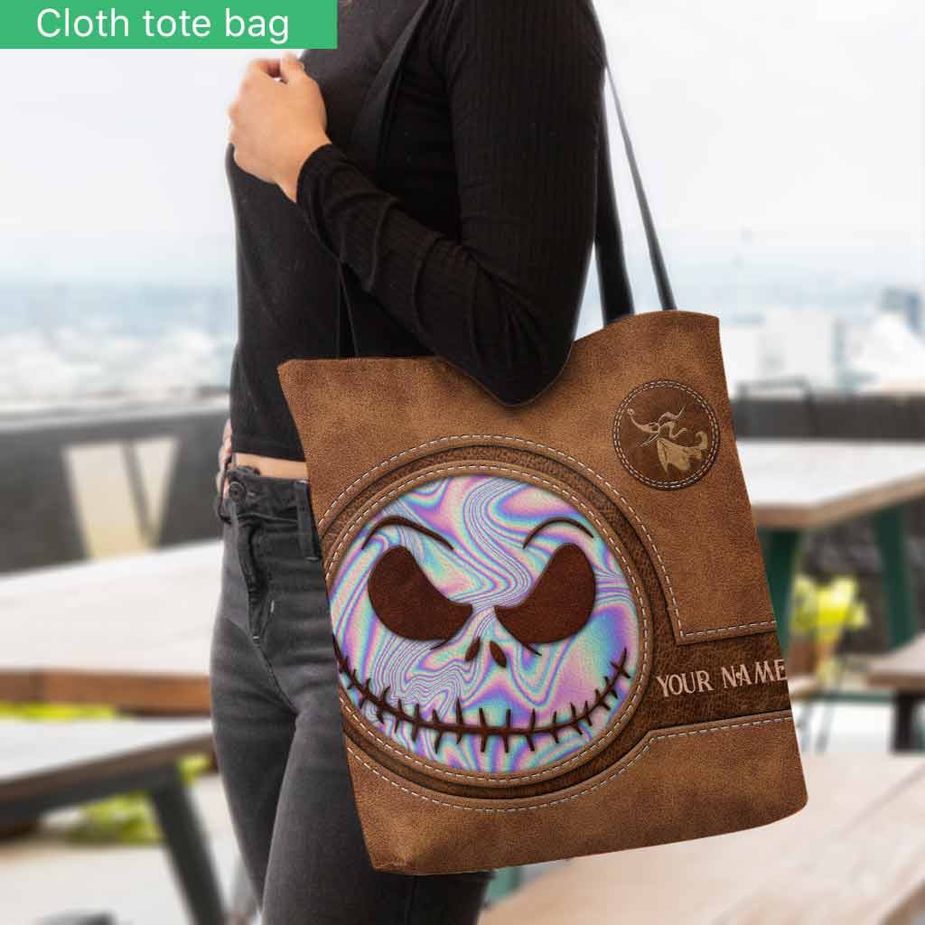 Personalized Nightmare Tote Bag Custom Name Gift for Halloween Tote Bag GradoCreations