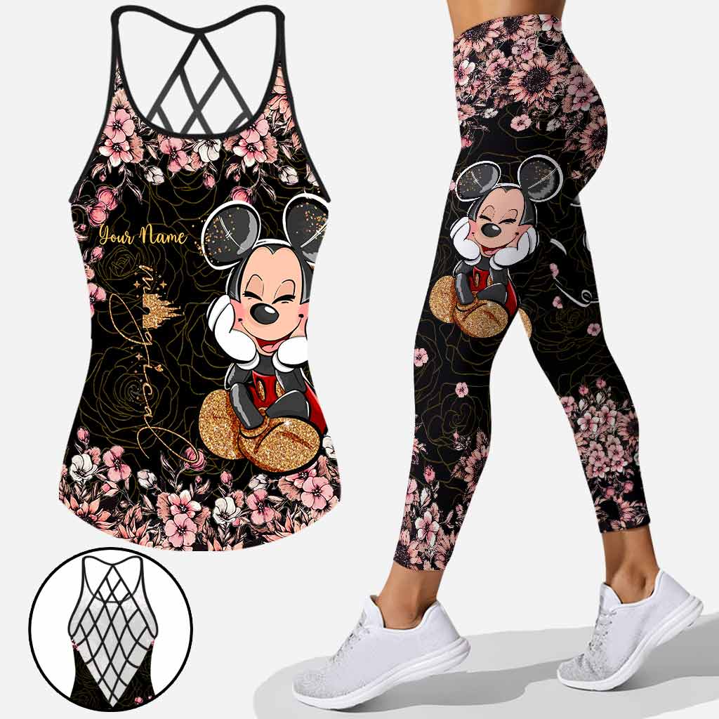 Personalized Cross Tank Top & Leggings with Custom Name for Kids Cross Tank Top & Leggings GradoCreations